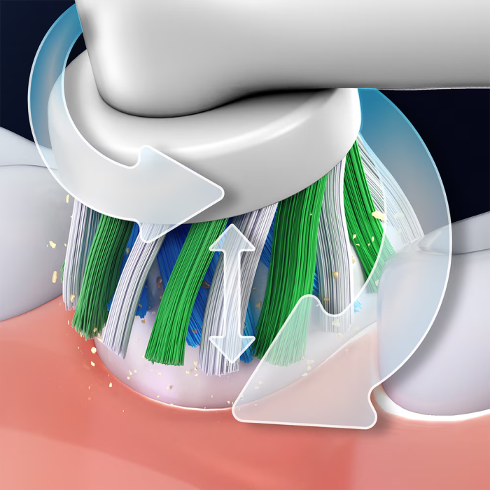 Set irigator bucal Oral-B Oral Health Center + Periuta de dinti electrica Pro Series 1, 5 program de presiune, 1 duza Oxyjet, 1 duza cu jet de apa, Curatare 3D, 2 capete, Alb [4]