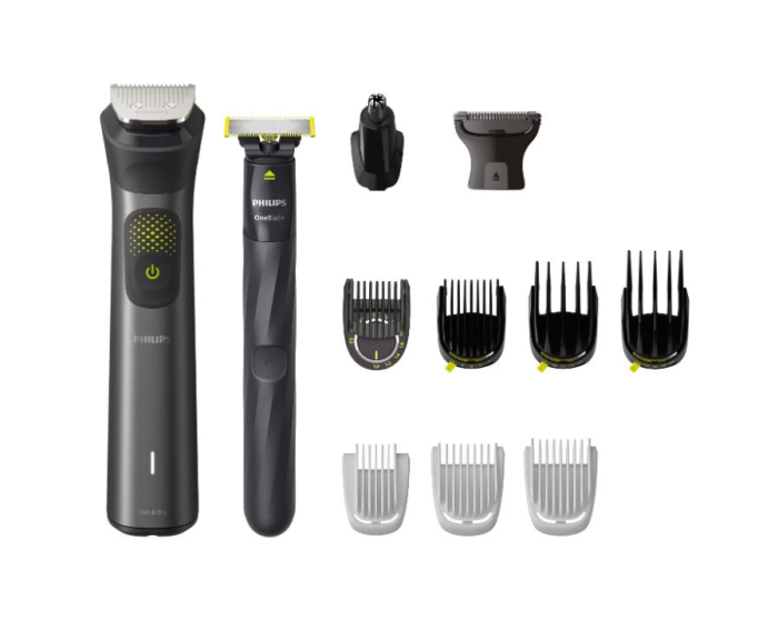 Set OneBlade & Aparat de tuns barba si parul 13 in 1 PHILIPS Multigroom All in One MG9530/15, tehnologie BeardSense si OneBlade, lame din otel cu auto-ascutire, 27 setari de lungime, rezistent la apa, [2]