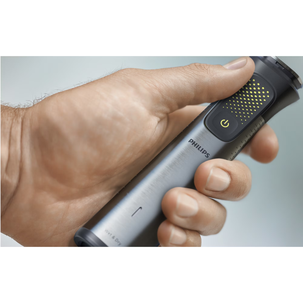 Set OneBlade & Aparat de tuns barba si parul 20 in 1 PHILIPS Multigroom All in One MG9553/15, tehnologie BeardSense si OneBlade, lame din otel cu auto-ascutire, 27 setari de lungime, rezistent la apa, [4]