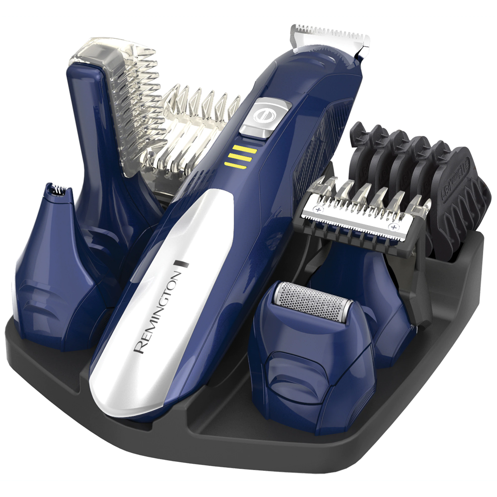 Set tuns facial si corporal Remington PG6045, 5 capete, Acumulator, Albastru/Argintiu [1]