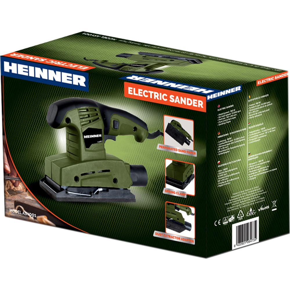 Slefuitor Cu Vibratii Heinner Asv001, 180W, 10000 rpm, 187 mm [3]