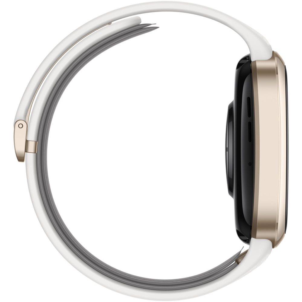 Smartwatch Huawei Watch D2, Gold aluminum alloy Case, White Composite Leather Strap [5]
