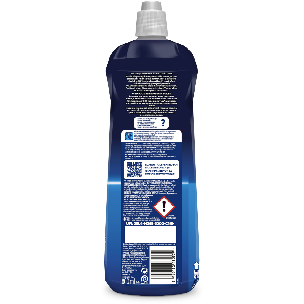 Solutie de clatire pentru masina de spalat vase Finish, 800 ml [2]
