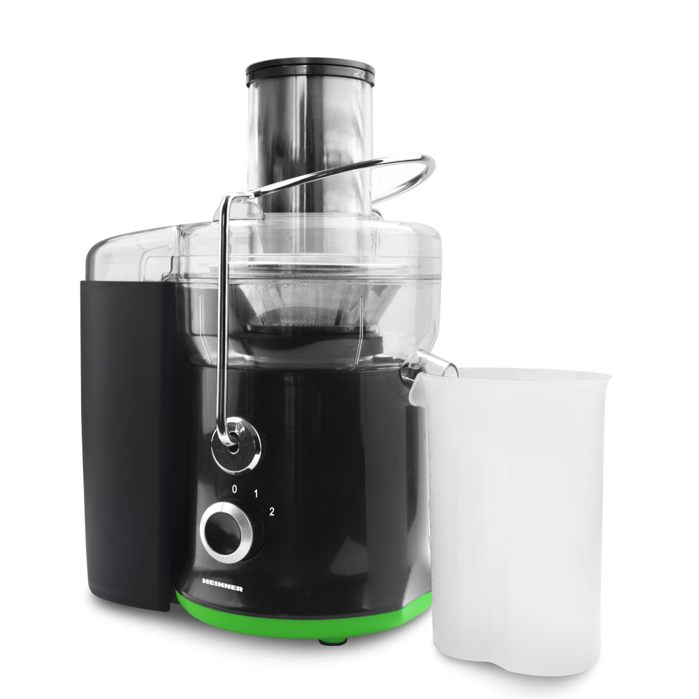 Storcator de fructe si legume Heinner HSF-600BK, 600 W, Recipient suc si pulpa, Negru [3]