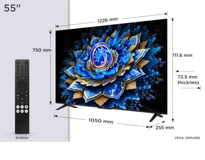 Televizor Smart QLED TCL, 138 cm, Ultra HD 4K, Clasa F - RESIGILAT [3]