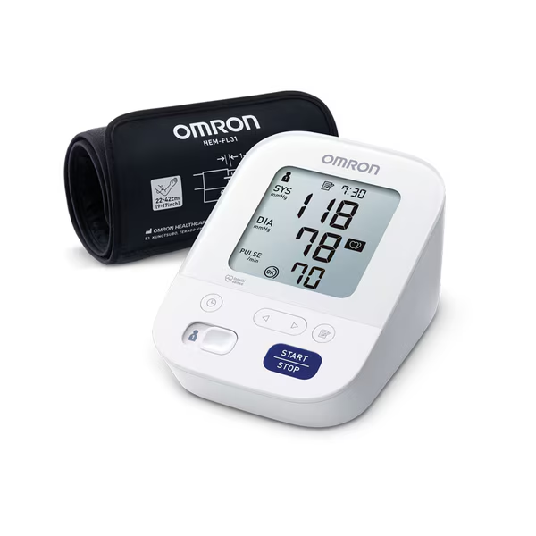 Tensiometru automat OMRON M3 Comfort cu manseta de brat IntelliWrap, Afisaj LCD, Functie de memorare pentru 2 utilizatori, Alb [4]