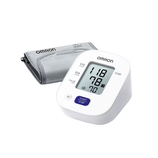 Tensiometru de brat complet automat Omron M2, Tehnologie Intellisense, Aparat validat clinic, Alb/Gri [4]