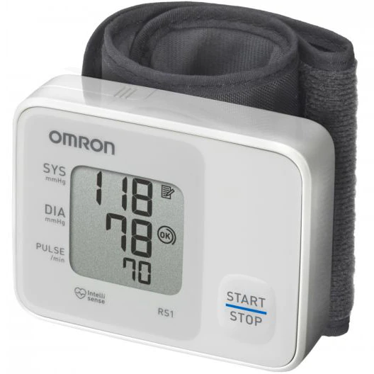 Tensiometru de incheietura compact Omron RS1, complet automat cu tehnologie Intellisense , Alb [1]