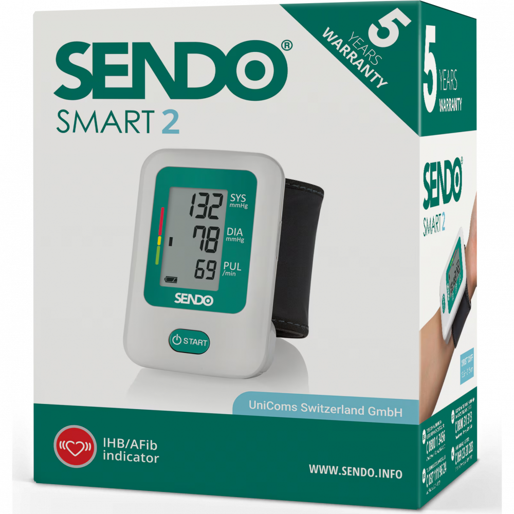 Tensiometru de Incheietura Sendo Smart 2, Digital, Compact, Cutie de Protectie Inclusa [1]