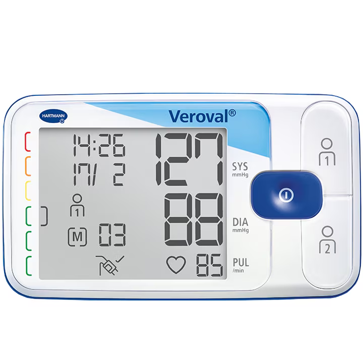 Tensiometru pentru incheietura Veroval, Detectie aritmie, Display XXL, 2 x 100 memorii, Alb [2]