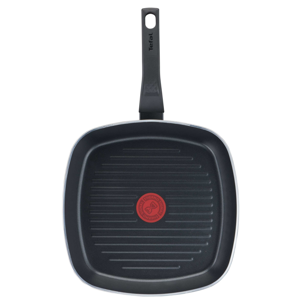 Tigaie grill Tefal Easy Plus, 26X26 cm, invelis antiaderent din titan, indicator Thermo-Signal, negru [2]