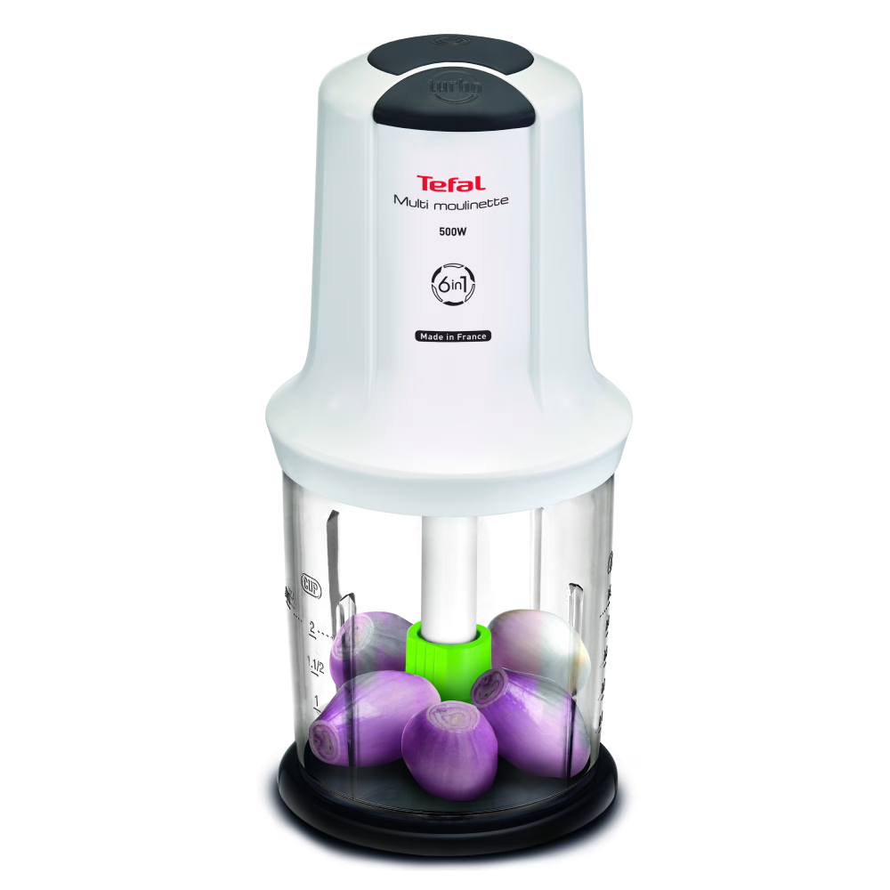 Tocator electric Tefal Moulinette 6 in 1 MQ723138, 500W, 4 lame, capacitate 0.5L, 6 functii de preparare, functie Turbo, accesoriu pentru sosuri, alb [2]