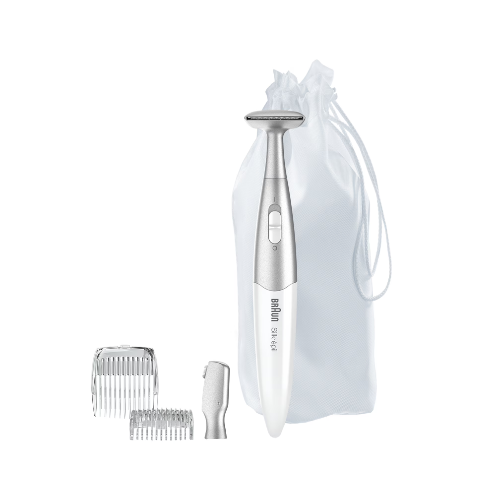 Trimmer Braun Silk-e´pil FG1100 3 in 1, 4 accesorii, Saculet pentru voiaj, Roz [2]