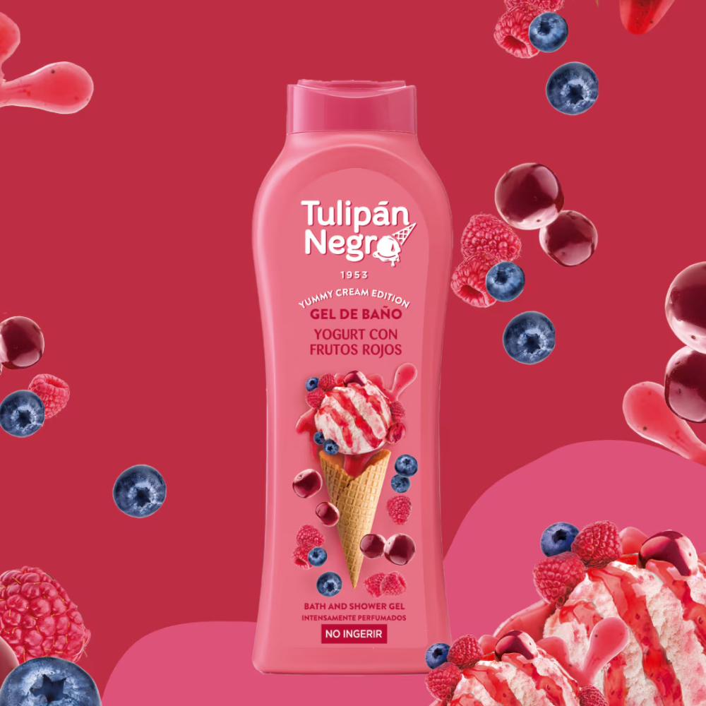 Tulipan Negro gel de dus 650ml - Yogurt Frutos Rojos [2]