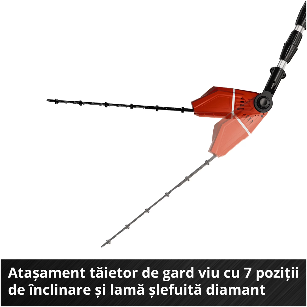 Unealta electrica pe acumulator multifunctionala 2 in 1 pentru gradina Einhell Power-X-Change GE-HC 18 Li T Kit, 18 V, fierastrau pentru crengi, foarfeca pentru gard viu, brat telescopic, contine: inc [4]