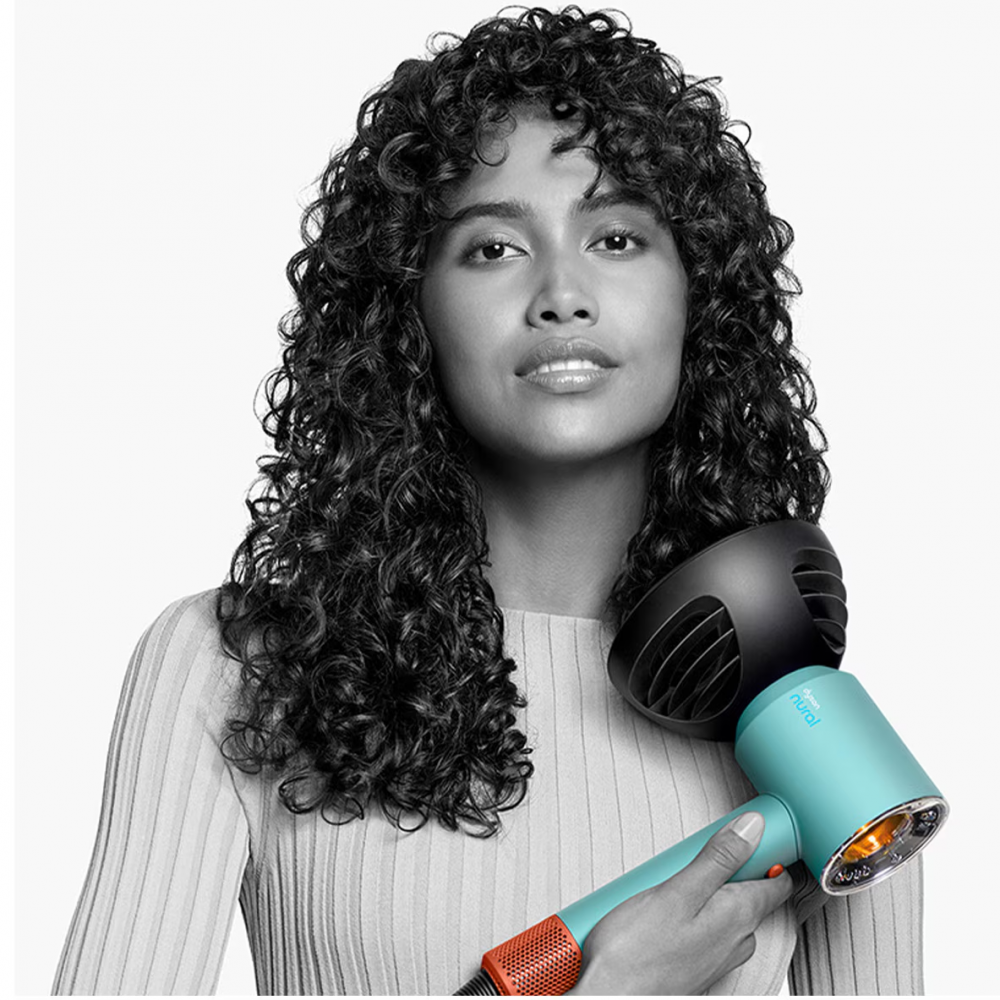 Uscator de par Dyson Supersonic Nural HD16 515276-01, 1600 W, 3 trepte de viteza, 4 trepte de temperatura,uscare rapida si inteligenta, Ceramic Patina-Topaz, albastru/portocaliu [2]