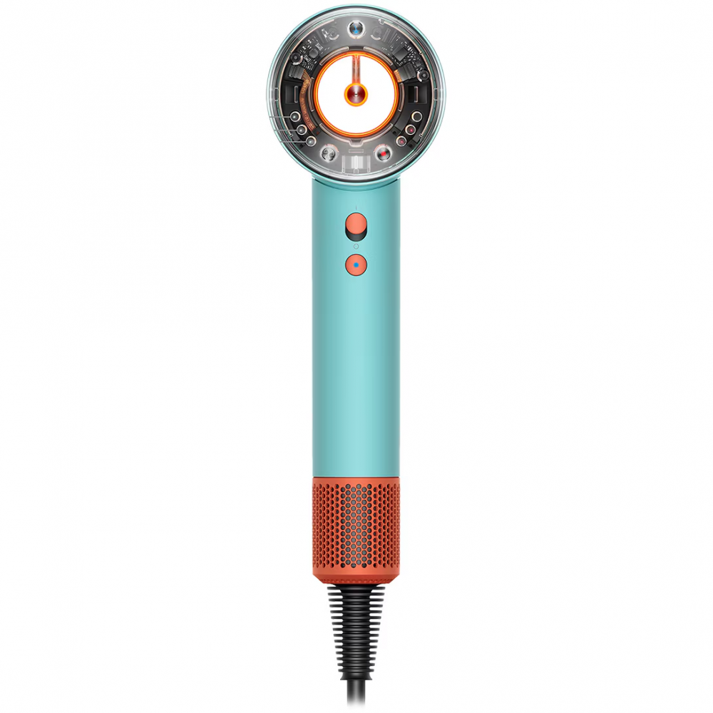 Uscator de par Dyson Supersonic Nural HD16 515276-01, 1600 W, 3 trepte de viteza, 4 trepte de temperatura,uscare rapida si inteligenta, Ceramic Patina-Topaz, albastru/portocaliu [9]