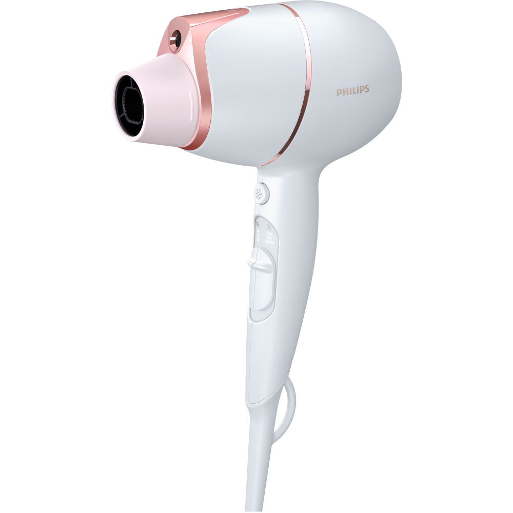 Uscator de par Philips Prestige BHD628/00, senzor SenseIQ, 2 setari viteza, 3 moduri presetate de uscare, ingrijire cu ioni, design compact, difuzor de volum, cap de coafare 11 mm, cap de uscare, 1800 [5]