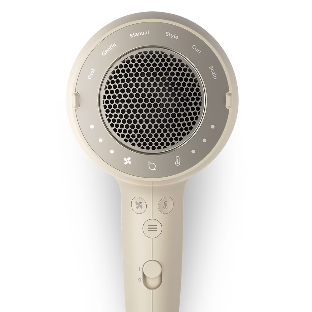 Uscator de par Philips SenseIQ Seria 9000 BHD829/00, senzor SenseIQ, programe digitale inteligente, ingrijire cu ioni, difuzor de volum, cap de coafare 7mm, accesoriu de masaj pentru scalp, 1800 W, Ch [3]