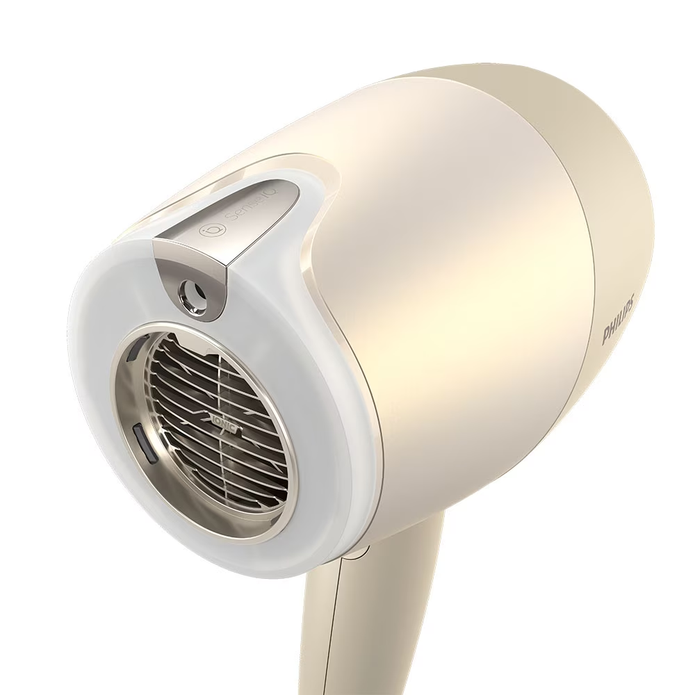 Uscator de par Philips SenseIQ Seria 9000 BHD829/00, senzor SenseIQ, programe digitale inteligente, ingrijire cu ioni, difuzor de volum, cap de coafare 7mm, accesoriu de masaj pentru scalp, 1800 W, Ch [2]
