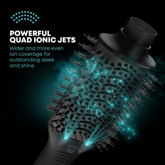 Uscator de par Revamp Progloss 4 in 1, 1200W, 3 temperaturi, negru, diametru 50mm [2]