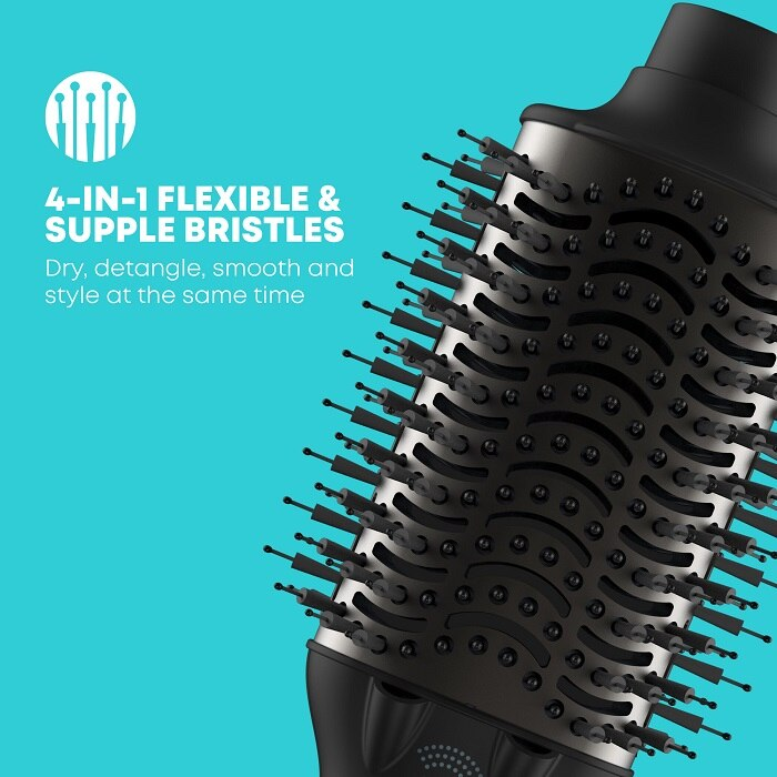 Uscator de par Revamp Progloss 4 in 1, 1200W, 3 temperaturi, negru, diametru 50mm [4]