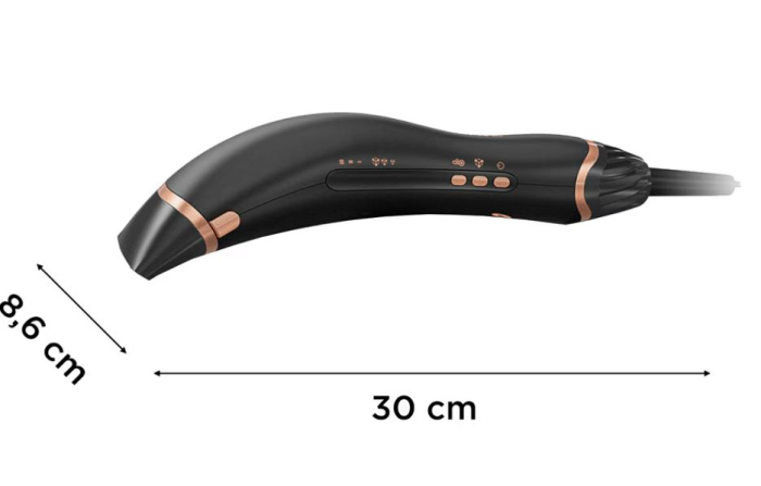 Uscator de par ROWENTA Ultimate Experience Air CF8C20E0, 1300W, 3 viteze, 3 trepte temperatura, negru [4]