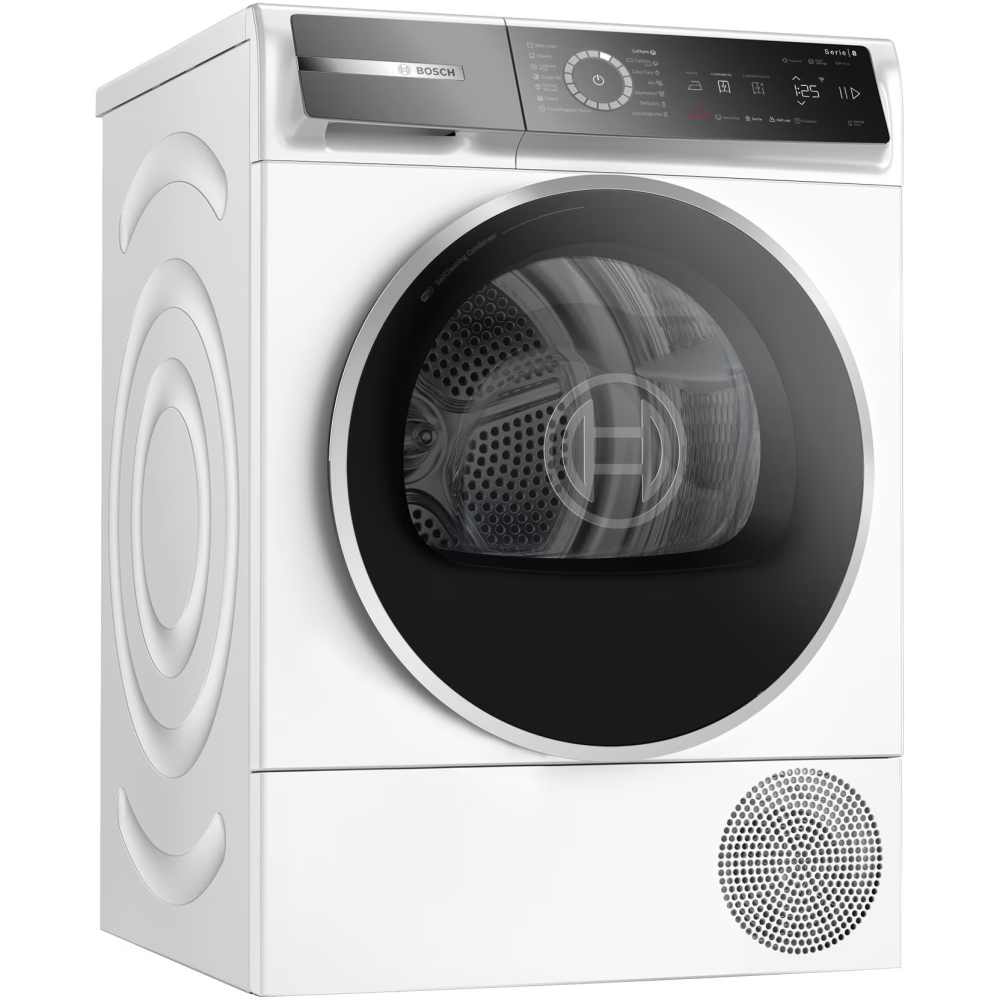 Uscator de rufe Bosch Seria 8 WQB245B0BY, Pompa de caldura, 9 kg, 15 programe, Touch control, Home Connect, Condensator cu autocuratare, Iluminare interioara, AntiVibration, Smart Dry, AutoDry Technol [2]