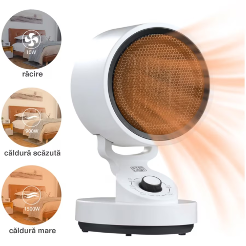 Aeroterma Star-Light PHB1500W, 1500W, Functie Oscilatie, Protectie supra-incalzire, Alb [2]