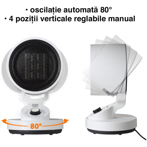 Aeroterma Star-Light PHB1500W, 1500W, Functie Oscilatie, Protectie supra-incalzire, Alb [3]