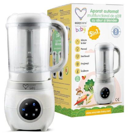 Electrocasnice - Aparat automat multifunctional de gatit cu aburi si blender 5in1, EasyCare Baby