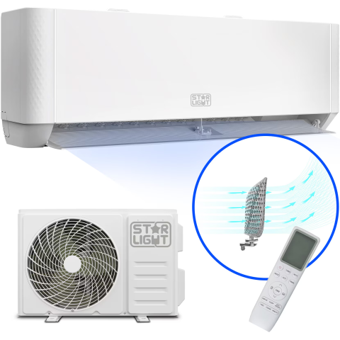 CLIMATIZARE SI SISTEME DE INCALZIRE - Aparat de aer conditionat Star-Light 12000 BTU Wi-Fi, Clasa A+++/A++, Gent-Wind Technology, 3D Air Flow, 3D Inverter, Dezumidificare inteligenta, Follow me, Functie incalzire, Display, ACT-12TSWF, Alb