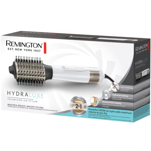 Perii de Par - Aparat de coafat, Remington, Cu aer cald, 1200 W, 3 nivele de temperatura, 3 viteze, Alb