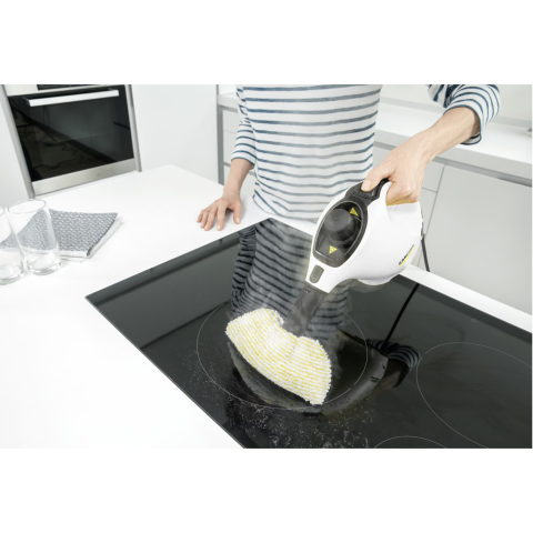 Aparat de curatat cu abur multifunctional Karcher SC 1, 1200 W, 3 bar, rezervor 0,2 l, accesorii curatare suprafete multiple, 1.516-400.0, Alb/Negru [4]