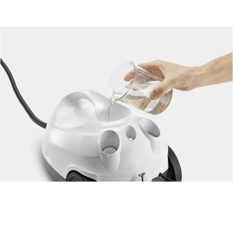 Aparat de curatat cu abur multifunctional Karcher SC 3 EasyFix, 1900 W, 3.5 bar, rezervor 1 l, kit curatare podea, accesorii curatare suprafete multiple, cartus de decalcifiere, 1.513-650.0, Alb/Negru [1]