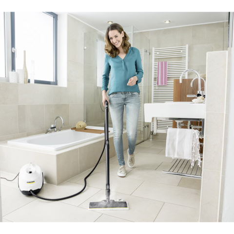 Aparat de curatat cu abur multifunctional Karcher SC 3 EasyFix, 1900 W, 3.5 bar, rezervor 1 l, kit curatare podea, accesorii curatare suprafete multiple, cartus de decalcifiere, 1.513-650.0, Alb/Negru [5]