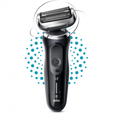 Aparat de ras electric Braun Series 7 71-N1000s, Wet&Dry, 4 elemente de taiere, SensoFlex, AutoSense, Trusa de voiaj, Negru [2]
