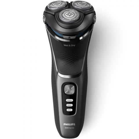 Aparat de ras PHILIPS Shaver Seria 3000 S3343/13, barbierit umed si uscat, fara fir, capete 5D pivotante si flexibile, lame autoascutire, 60 min, sistem de barbierire anticoroziune, capac de protectie [1]