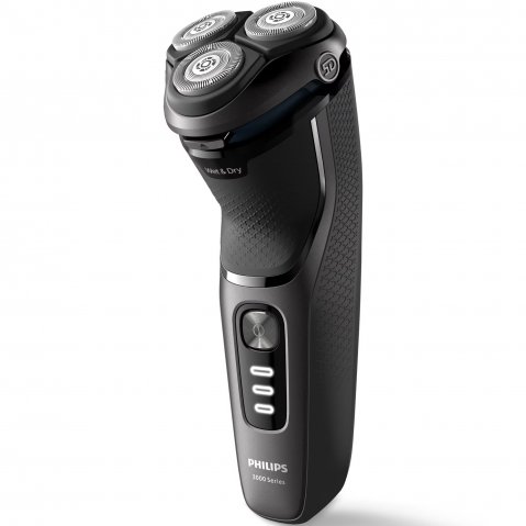 Aparat de ras PHILIPS Shaver Seria 3000 S3343/13, barbierit umed si uscat, fara fir, capete 5D pivotante si flexibile, lame autoascutire, 60 min, sistem de barbierire anticoroziune, capac de protectie [2]