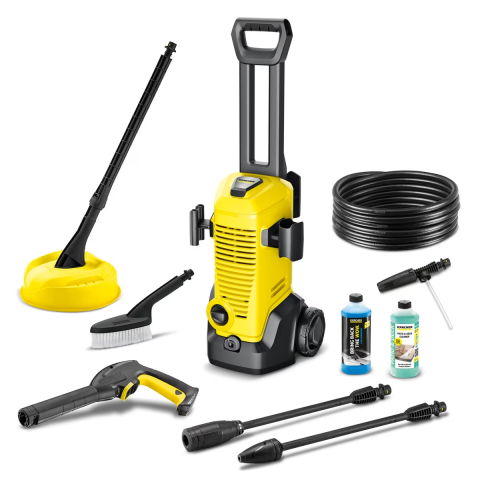 APARATE DE SPALAT CU PRESIUNE - Aparat de spalat cu presiune Karcher K 3 Car & Home, 1600 W, 120 bar presiune maxima, 380 l/h debit maxim, pistol de presiune ridicata G120 Q, Home Kit accesoriu pentru curatarea suprafetelor mari T 1