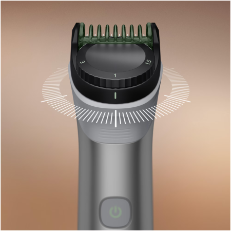 Aparat de tuns barba & parul de pe cap si corp 10in1 PHILIPS All-in-One MG5931/15, autonomie 120 min, 13 setari de lungime: 0,5-16 mm, trimmer atasabil pentru nas si urechi, piepteni pt fata, cap, cor [2]