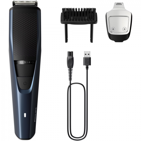 Aparate de Tuns si Ras - Aparat de tuns barba PHILIPS BT3238/15, Lame din otel inoxidabil cu ascutire automata, 0.5-10mm, utilizare fara fir, 90 min, aparat de tuns pentru detalii, Negru