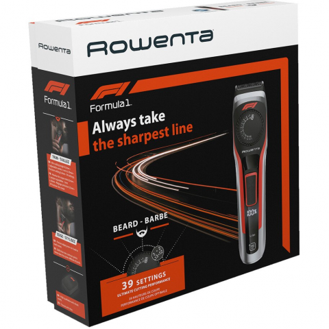 Aparat de tuns barba Rowenta Formula 1® TN384MF0, 39 lungimi de taiere, lame inox, rosu [4]