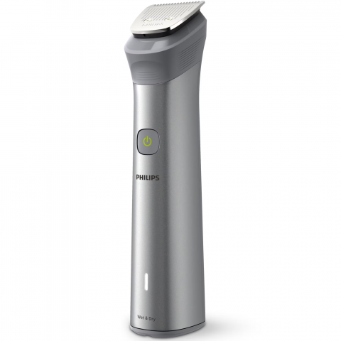 Aparat de tuns barba si parul 10 in 1 PHILIPS Multigroom All in One MG5920/15, tehnologie BeardSense, lame din otel cu auto-ascutire, 11 setari de lungime, rezistent la apa, husa, Negru / Argintiu [1]