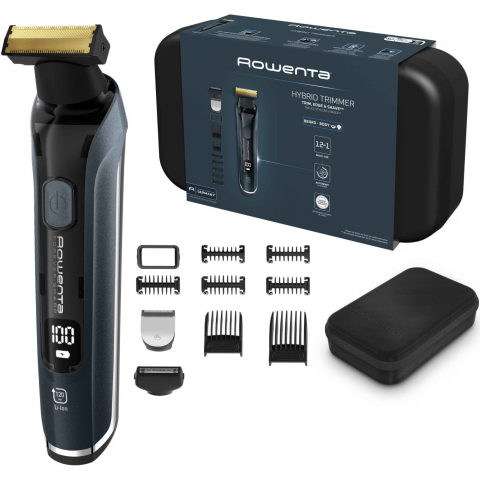 Aparate de Tuns si Ras - Aparat de tuns, conturat si ras Rowenta Forever Sharp Comfort TN6044E0, 5 piepteni detasabili, autonomie 120 min, incarcare rapida, wet & dry, husa inclusa, negru