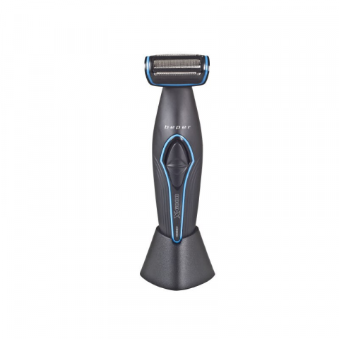 Aparat de tuns corporal Beper 40.330, lame Inox, autonomie 60 min, accesoriu spate, baza incarcare, Negru [2]