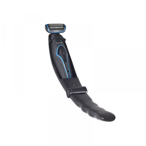 Aparate de Tuns si Ras - Aparat de tuns corporal Beper 40.330, lame Inox, autonomie 60 min, accesoriu spate, baza incarcare, Negru