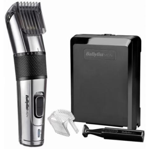 Aparat de tuns parul si aranjat barba BaByliss Carbon Steel Hair Clipper, 2 accesorii E977E [1]
