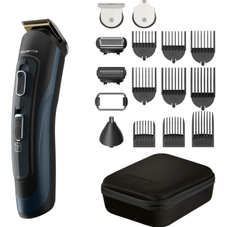 Aparat de tuns parul si barba Rowenta Selectium 17 in 1 TN9464E0, autonomie 120 min, 9 piepteni, accesoriu ras barba si parul corporal, lama de precizie pentru barba, accesoriu nas&urechi, husa, wet&d [1]