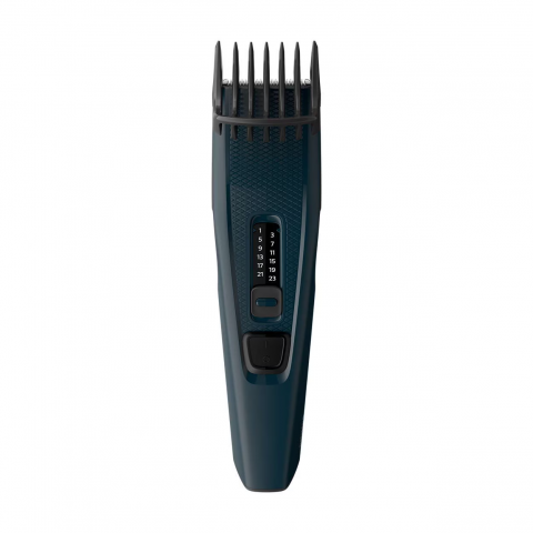 Aparat de tuns PHILIPS Seria 3000 HC3505/15, 13 setari de lungime, utilizare cu fir, lame din otel inoxidabil, Albastru [2]